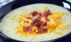 طريقة عمل شوربة البطاطس بالجبن و الباسطرما